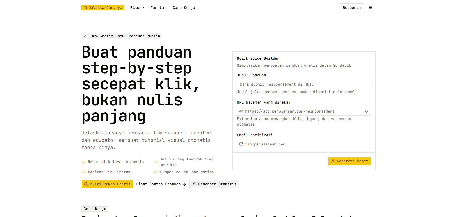 Jelaskan Caranya